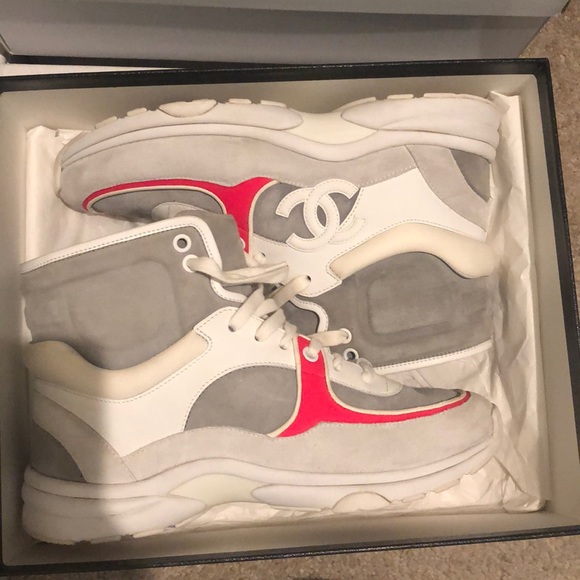 AUTHENTIC CHANEL NYLON TRAINER SNEAKERS - Picture 1 of 8